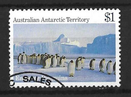 AUSTRALIAN ANTARCTIC TERRITORY......QUEEN ELIZABETH.II..(1952-22.)..." 1984."....PENGUINS......$1.......SG77........VFU. - Used Stamps