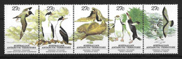 AUSTRALIAN ANTARCTIC TERRITORY...QUEEN ELIZABETH.II..(1952-22.)..." 1983."...WILDLIFE.....STRIP X 5....SG55-59......VFU. - Used Stamps