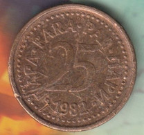 @Y@    Jugoslavie   25  Dinari  1982     (4711) - Yugoslavia