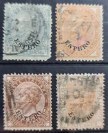 ITALY / ITALIA FOREIGN OFFICES ESTERO 1874-78 - Canceled - Sc# 3, 4, 6, 8 - Autres & Non Classés