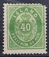 ICELAND 1876 - MLH - Sc# 14 - Small Defect On Upper Right Corner - Neufs