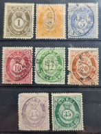 NORWAY 1877/78 - Canceled - Sc# 22-29 - Used Stamps