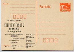 DDR P86II-8-87 C9 Postkarte Privater Zudruck ESPERANTO-BUCH Leipzig 1988 - Privé Postkaarten - Ongebruikt
