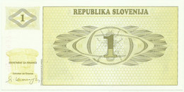 Slovenia - 1 Tolar - 1990 - Pick: 1 - Unc. - Serie AL - Slovenia