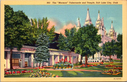 Utah Salt Lake City The Mormon Tabernacle And Temple Cuirteich - Salt Lake City