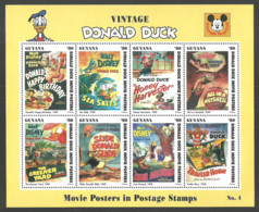 GUYANA 1993 DISNEY MOVIE POSTERS BEE BASEBALL HONEY SHEET MNH - Guyane (1966-...)