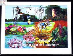 India 2010 INTERNATIONAL YEAR OF BIODIVERSITY MINIATURE SHEET MS MNH P. O Fresh & Fine, Rare - Autres & Non Classés