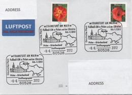 Germany, Football, European Championship 2012, Poland-Greece, Air Mail To Croatia - Championnat D'Europe (UEFA)