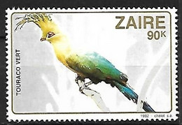 Zaire - MNH ** 1982 :   Schalow's Turaco  -  Tauraco Schalowi - Cuckoos & Turacos