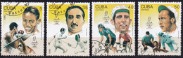 Kuba 3597 - 3600 Gestempelt, Internationale Briefmarkenausstellung OLYPHILEX'92 In Barcelona - Sportler (Nr. 2021) - Used Stamps