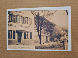 Photo Reproduction Carte Sainte Croix Aux Mines Rue De La Gare Café Vincent Restaurant - Sainte-Croix-aux-Mines