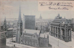 Cpa Buffalo Bird's Eye View Of Ellicott Square - Buffalo