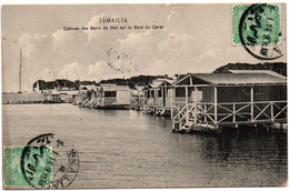 Ismaïlia 1914 - Cabines Des Bains De Mer Sur Le Bord Du Canal - Ismaïlia