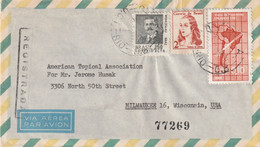 Brazil 1968 Air Mail Cover Mailed Registered - Brieven En Documenten