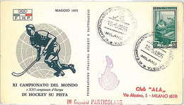 10840 - ITALY - POSTAL HISTORY -1955 - SPORT - HOCKEY - Hockey (su Erba)