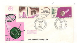 POLYNÉSIE FRANÇAISE  ESPACE 1966  F.D.C. ESPACE 1 ER JOUR - Lettres & Documents