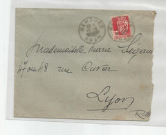 Lettre Algérie  Cachet Nemours Oran Sans Date Marcophilie Pour Lyon - Storia Postale