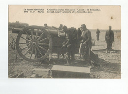 Militaires Artillerie Lourde Francaise Canon 55 Rimailho - Matériel