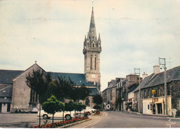 A21731 - LANVOLLON Le Clocher Vu De La Place Du General De Gaulle France Post Card Used 1972 Stamp Republique Francaise - Lanvollon