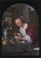 Leyde Leiden Girl Eating Oysters By Jan Steen Born In Leiden La Mangeuse D' Huitres Ostréiculture Bread White Wine - Leiden