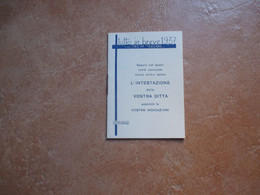 1937 TUTTO In BREVE Vademecum Tascabili Pubblicità Prezzi PER Stampa Calendari Tip.PROPAGANDA Milano - Small : 1921-40