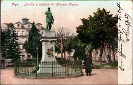! Alte Ansichtskarte Vigo, Denkmal, Estatua De Mendez Nunez, 1904 - Pontevedra