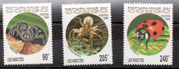 Congo-Brazzaville Serie N ºYvert 991/93 ** INSEPTOS (INSECTS) - Spiders