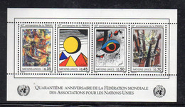 76RP4 - NAZIONI UNITE 1986 , Foglietto 40mo Anniversario WFUNA FMANU *** (3MCL) - Blocks & Kleinbögen