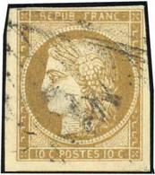 Obl. 1 - 10c. Obl.grille Sans Fin. B. - 1849-1850 Ceres