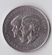 English Coin The Prince Of Wales And Lady Diana Queen Elizabeth Royalty Monnaie Royauté Angleterre Nickel 1981 - Other & Unclassified