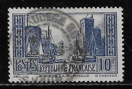 N° 261 PORT DE LA ROCHELLE 10 F. BLEU (III) OBLITERE COTE 7,50 € - Oblitérés