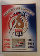 12 Fèves Champions Légende Historique 6 Titres Consécutifs OLYMPIQUE LYONNAIS LYON OL Benzema Juninho Govou Coupet Rhône - Sport