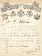 N°46 FACTURE 1899  A BUCKER CHAUSSEUR - 1800 – 1899