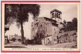 CPA 63 SAINT DIER D' AUVERGNE St Façade De L'église Abbatiale - Saint Gervais D'Auvergne