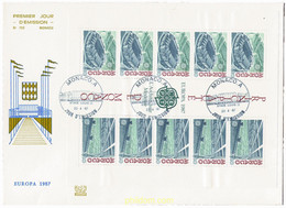 24128 MNH MONACO 1987 EUROPA CEPT. ARQUITECTURA MODERNA - Sonstige & Ohne Zuordnung