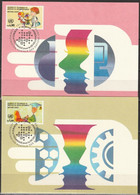 UNO Genf 1992 MK 12-13  MiNr.221 - 222  Wissenschaft Und Technologie ( D 4801 ) Günstige Versandkosten - Maximumkarten