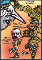 CPM AUBE 30 Ex. Numérotés Signés JIHEL Satirique événements Viticoles 1911 Les Pieds Nickelés - Bar-sur-Aube