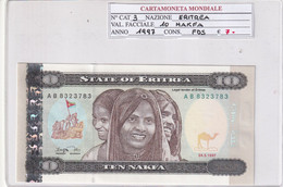 ERITREA 1997 10 NAKFA P3 - Erythrée