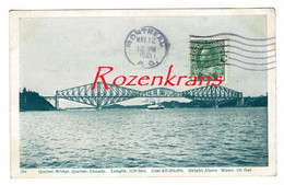 Canada Quebec Bridge 1921 CPA Old Postcard - Other & Unclassified
