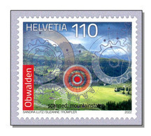Switzerland 2022 (B22) Landscape Mountains Obwalden, Single Stamp From Series Canton Of Switzerland MNH ** - Ungebraucht