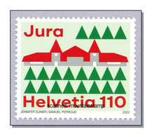 Switzerland 2022 (B22) La Halle Du Marché-Concours Jura, Single Stamp From Series Canton Of Switzerland MNH ** - Nuevos