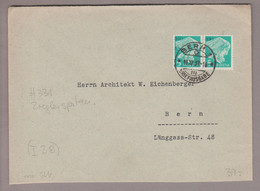 CH Portofreiheit Zu#8z Paar 5Rp. GR#331 Brief 1937-11-11 Bern Zieglerspital - Franchise