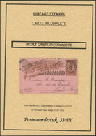Congo Belge - EP Au Type N°33TT (SBEP) 10ctm Brun Expédié De Boma (1911) "carte Incomplète" > Paris - Postwaardestukken