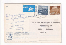 Postcard From Jerusalem Israël To Oudegem België - Lettres & Documents