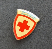 Scudetto Spilla Vintage Corpo Infermiere Volontarie C.R.I. Croce Rossa - Medical Services