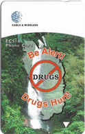 Dominica - C&W (GPT) - Be Alert! Drugs Hurt! - 281CDMA - 1999, 35.000ex, Used - Dominique