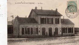 SAINT-GERVAIS-D'AUVERGNE LA GARE ( SOUS LA NEIGE ) - Saint Gervais D'Auvergne