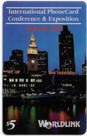 USA - WorldLink Comm. - International PhoneCard Conference & Exposition, 15.04.1995, Remote Mem. 5$, 1.000ex, Used - Worldlink