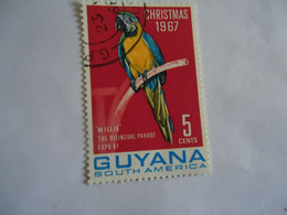 GUYANA  USED STAMPS  BIRDS   BIRD  PARROTS - Guyane (1966-...)