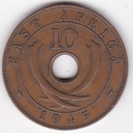 East Africa 10 Cents 1945 George VI, En Bronze , KM# 26 - British Colony